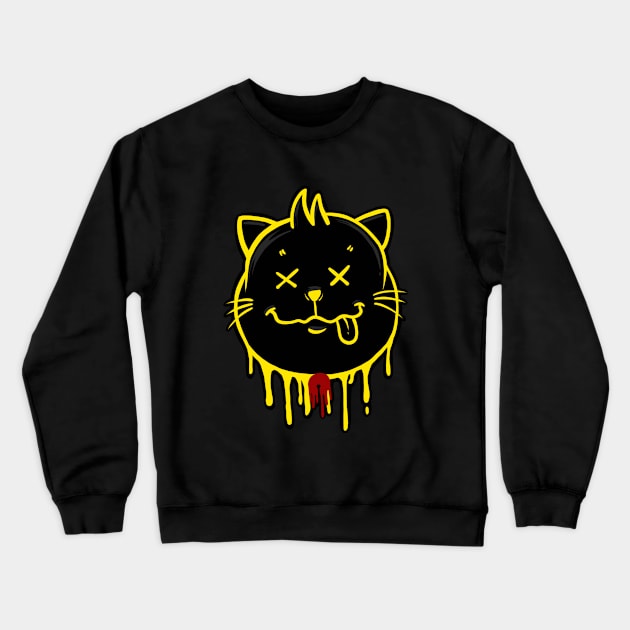 Nirvana Cat Crewneck Sweatshirt by eimmonsta